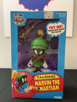 Vintage Tyco Looney Tunes Talking Marvin The Martian 1993 Collectible