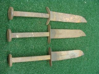 (3) Vintage Us Camillus Ny Military Knife 7” Blade - Project Knives