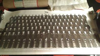 1944 U.  S.  Naval Training Center Photo - Signed By The Troops On Back -