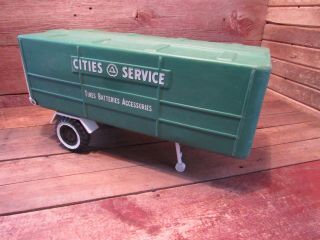 Vintage Ideal " Cities Service " Plastic Toy Truck Semi Trailer