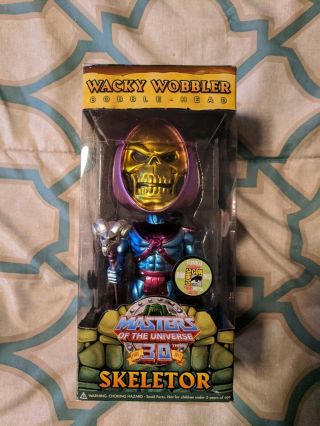 Funko Wacky Wobbler Bobble - Head Masters Of The Universe Sdcc Skeletor Nm Box