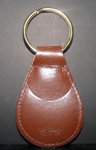 John Deere 1837 - 1987 150 Years One Bottom Steel Plow Brass Leather Key Chain jd 3