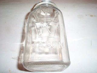 Vintage KNOX Keystone MASON Fruit Jar Jackson Mississippi QT QUART 2