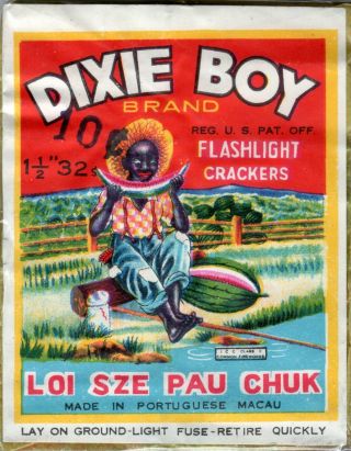 Dixie Boy Brand Firecracker Label C3,  32 