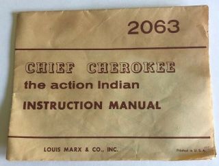 Vintage Marx Chief Cherokee The Action Indian Toy Accessories 2
