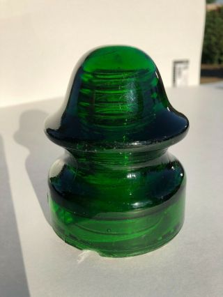 McLaughlin Emerald Green Glass Insulator cd 164 2