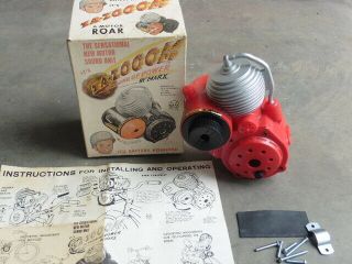 1960s Marx Za Zoom Bike Trike Engine Motor Sound Unit W Box Instructions