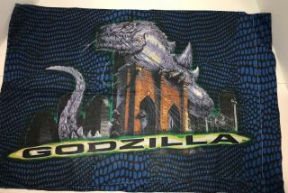 Vintage Godzilla Bed Pillowcase 1998 Double Sided Monster Villain Bedding D