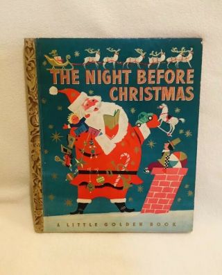 The Night Before Christmas,  A Little Golden Book,  1949 (vintage; Corinne Malvern)