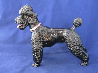 Vintage 1950s Rubber Plastic Dog Figurine - Poodle - 9.  0” X 8.  0” - Made In Japan