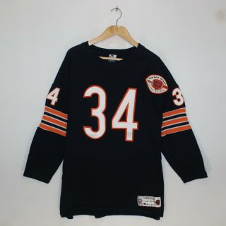 Vintage Walter Payton Chicago Bears Nfl Champion Embroidered Jersey Sweater Xl
