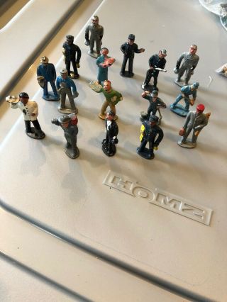 16 - Vintage Barclay Lead Toy Die Cast Figures Railroad Workers Train 1 1/2 Inch