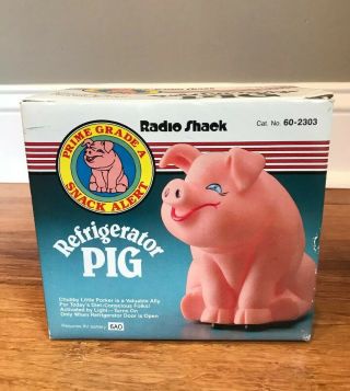 Refrigerator Pig Radio Shack Vintage Battery Op Oinking When Fridge Opens