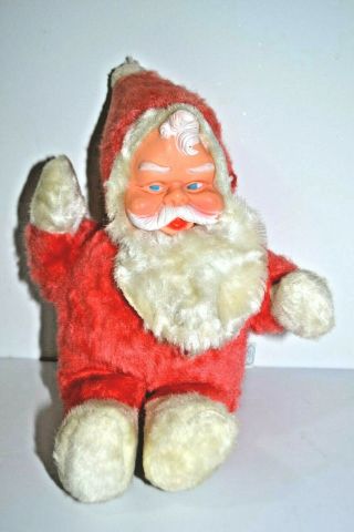 Vintage 15 " Plush Rubber Face Santa Claus Stuffed Toys Registration Number 179