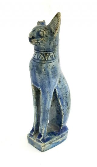 Rare Bastet Egyptian Statue Cat Goddess Figurine Ancient Sculpture Egypt Bast