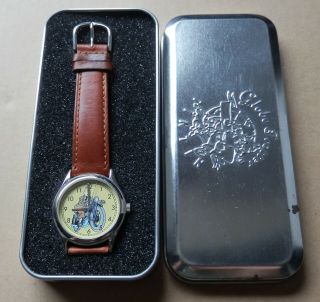 Tintin Globe Trotter Watch Montre Hergé Moulinart Citime In Case
