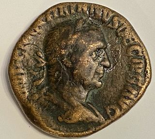 Trajan Decius 250/1ad Ancient Roman Ae Sestertius Pannoniae 29mm 16.  56g