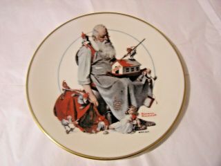 Norman Rockwell Gorham China Plate 1979 Santa 