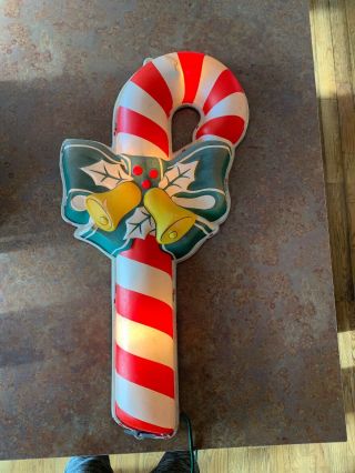 Vintage Noma Lighted Candy Cane Blow Mold
