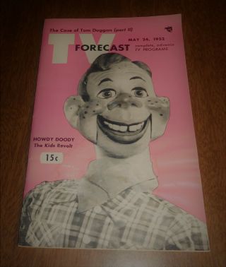 Vintage 1952 Chicago Tv Forecast Guide - Howdy Doody Cover - Cubs White Sox