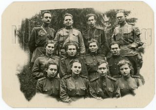 1944 Ww2 Soviet Officers Medic Pathologist Red Army Man Woman Russian Photo