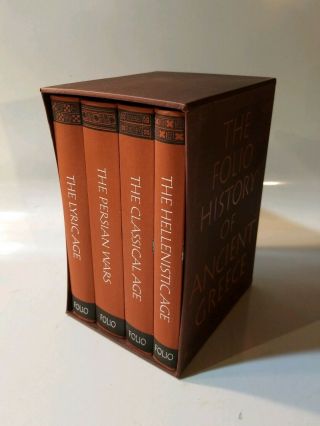 2002 Folio Socity History Of Ancient Greece,  Complete 4 Vol Box Book Set