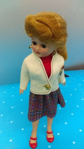 1958 Vogue Jill Auburn Ponytail Doll In Outfit With Box D3 2