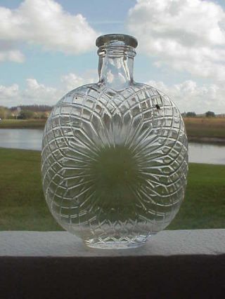 Half Pint Pumpkin Seed Flask With Embossed Diamonds And Rays