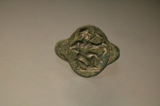 Ancient Fantastic Roman Bronze Legionary Ring 1st - 4th Century Ad