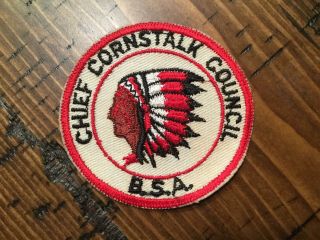 Chief Cornstalk Merged Council Old Early Issue Cp Boy Scout Patch