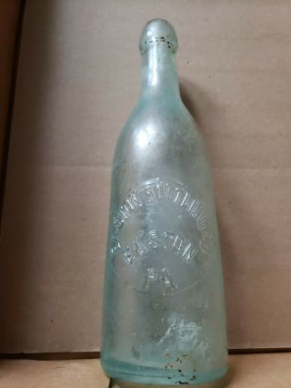 Easton,  Pa/ Easton Bottling Co/ Aqua Tall Blob Top/ Beer Soda/