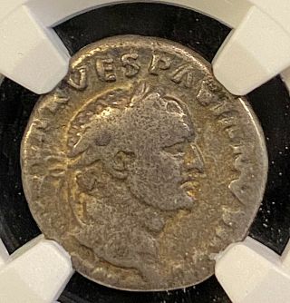 Vespasian 69/70ad Ancient Roman Silver Denarius Judaea Capta 17mm 2.  94g Ngc