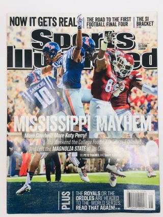 Sports Illustrated Regional Issue 10 - 13 - 14 Mississippi State & Ole Miss No Label