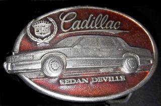 Vintage 1992 - Belt Buckle Cadillac / Sedan Deville - Made In Usa - Rare