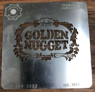 Vintage Golden Nugget Las Vegas Casino Stencil