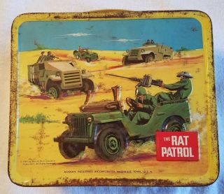 Vintage 1967 ' THE RAT PATROL ' Lunch Box By Aladdin Industries (No Thermos) 2