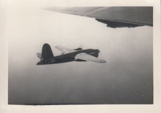 Wwii Snapshot Photo Aaf B - 26 Marauder Bomber In Flight 80