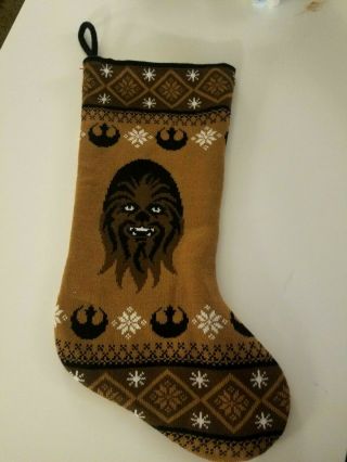2016 Star Wars Disney Chewbacca Knit Stocking 18 " Christmas Chewie