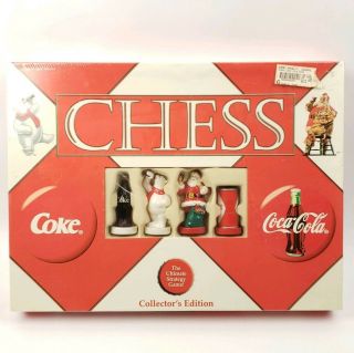 Classic Santa Polar Bear Coca - Cola Coke Collector Edition Chess Set Board Game