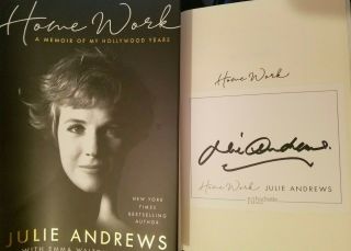Julie Andrews Signed Book Home Work A Memoir Of My Hollywood Years 1/1 Autograph