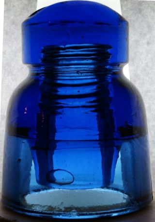 , Cobalt Blue Glass Insulator Cd 565.  1 Russian Soviet Made In Ussr