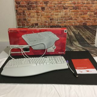 Vintage Microsoft Natural Keyboard Elite Ergonomic Usb/ps2 Windows Keyboard