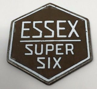 Vintage Essex Motors 1928 Essex Six Radiator Emblem Badge Copper Plated