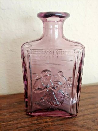 Daughters Of The American Revolution Vintage Glass Bottle Dar Purple