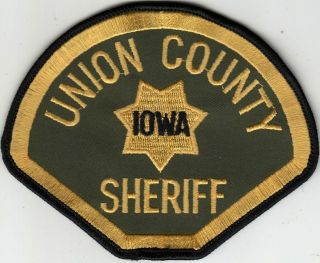 Union County Sheriff Iowa Ia Police Patch