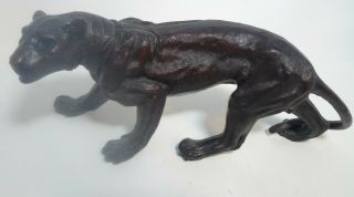 Black Panther 11 " Resin Wild Animal Figurine Desk Decor Display Bb - 427