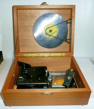 Thorens Swiss Ad30w Disc Music Box With 5 Discs And - Needs Adjustment