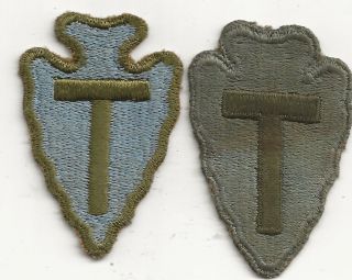 Two Wwii U.  S.  Army Patches - 36th Division (texas)