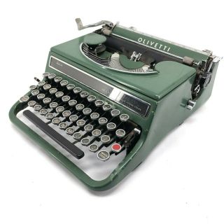 1947 Olivetti Studio 42 Typewriter Vintage Green Portable Repair