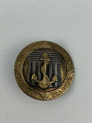 Vintage Sterling Silver United States Merchant Marine Pin Badge A.  E.  Co.  N.  Y.